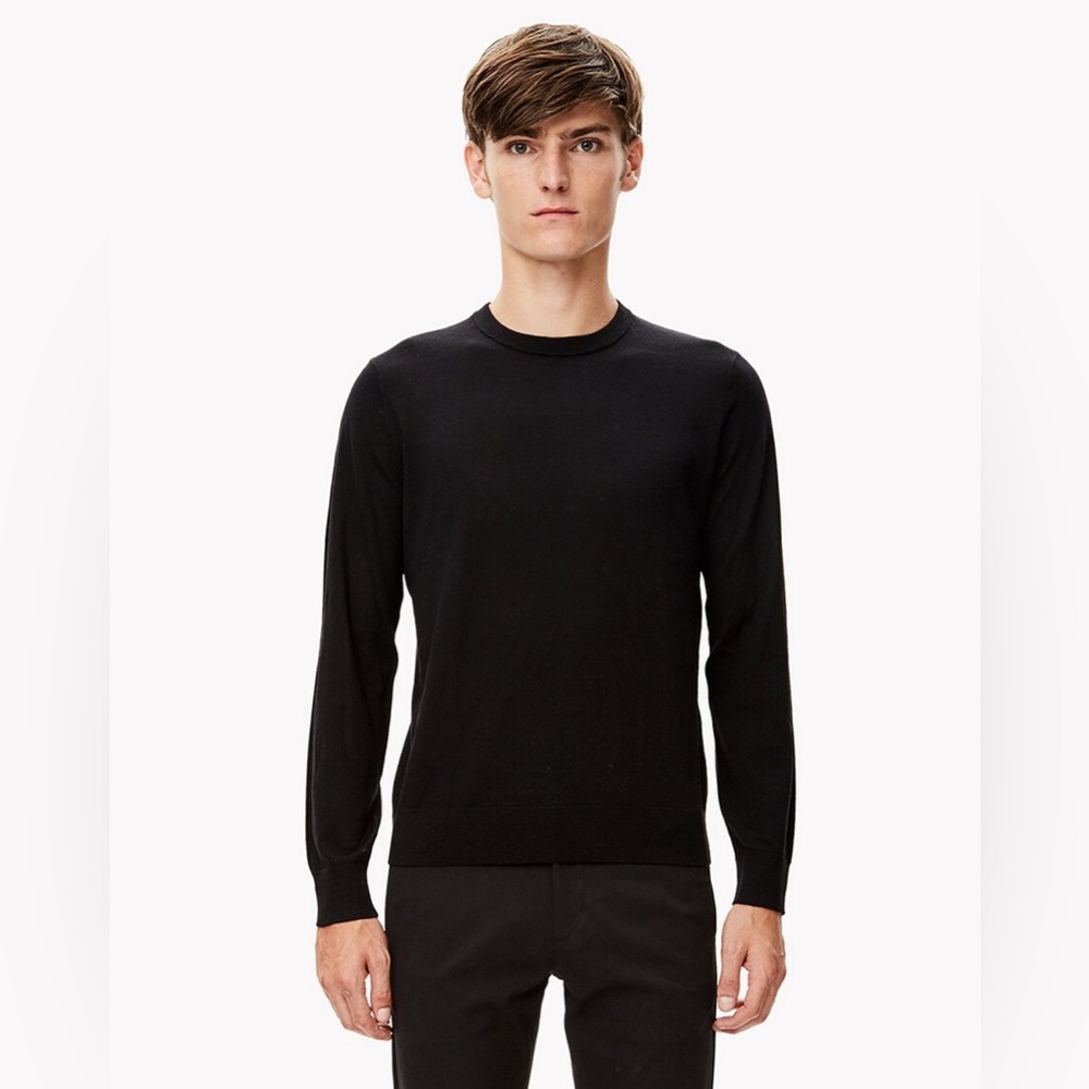 Theory - Wool Crewneck Sweater - Black - L